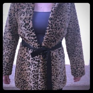 Faux leopard jacket